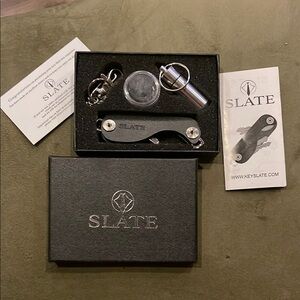 Black Key Organizer with small Pill Bottle